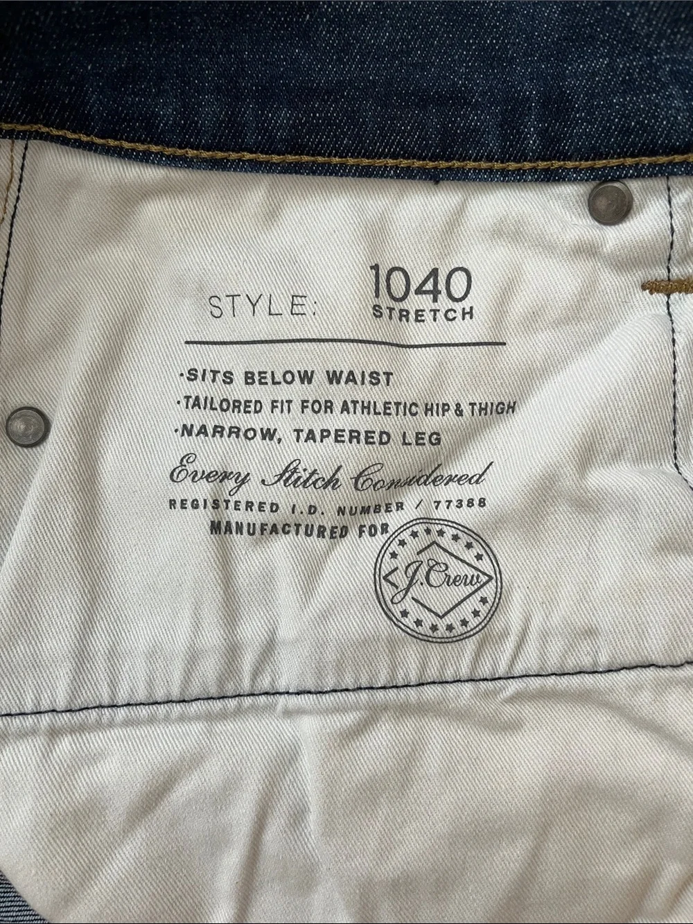 J. Crew Men's 1040 Jeans 33x30